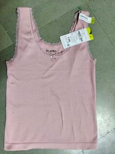 Zudio Pink Lace Trim Camisole