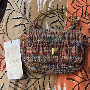 Textured Tweed Crossbody Bag