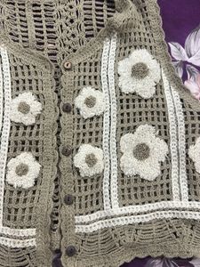 Boho Crochet Flower Vest