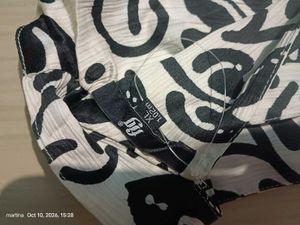 Stylish Black and White Printed Dress