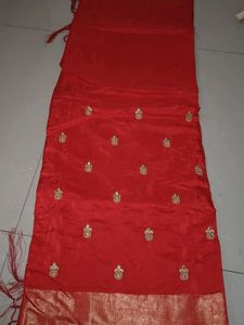 Red Embroidered Saree(negotiable)