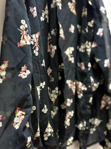 Floral Print Button-Down Blouse
