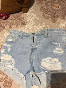 Light Wash Denim Shorts