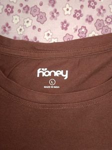Brown "Nature" Graphic T-Shirt