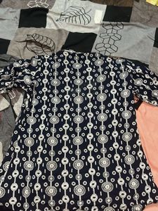 Women's Navy Print Dress