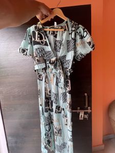 Dior Print Wrap Dress