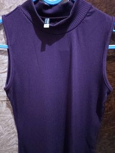 Beautiful Purple Color Dress With Knee Length