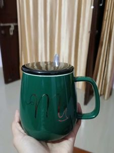 Aesthetic green coffee mug