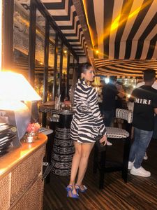 Stylish Zebra Print Mini Dress