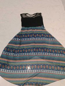 Boho Print High-Low Dress