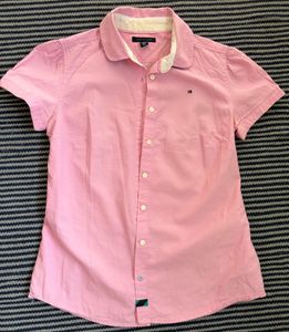 Tommy Hilfiger Pink Short Sleeve Women Shirt