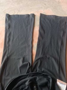 High Waisted Flared Black Pants