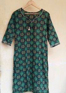 Swasti Green And Black Designer Kurta (Women)