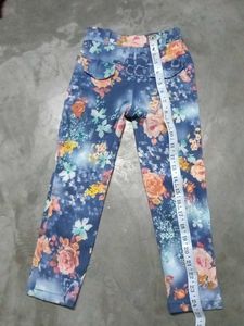 Floral Print Girls Jeans