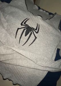 🕷️Spiderman Graphic Cold Shoulder Top