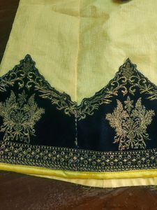Girls Yellow Blue Lehenga Choli Age 2 To 3 Years