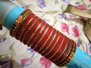 Traditional Red Bangles Set