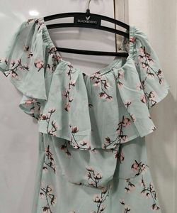 Floral Print Off-Shoulder Dress