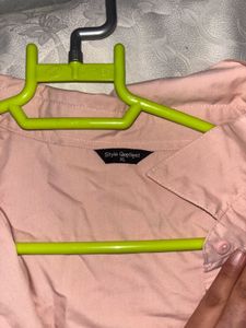 Women's Pink Button-Up Shirt