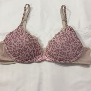 Playboy Pink Leopard Print Bra