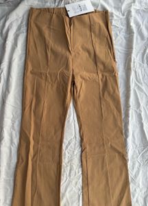 Beige NEW WITH TAG Front Slit Bootcut Pants