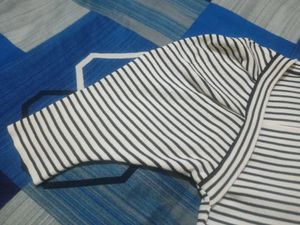 classic Striped Puff Sleeve Top