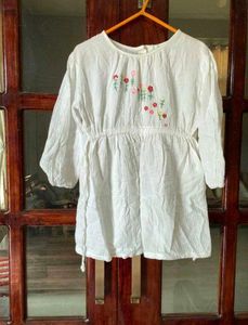 White Embroidered Top