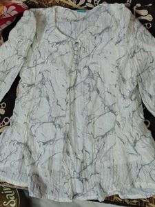 White Printed top