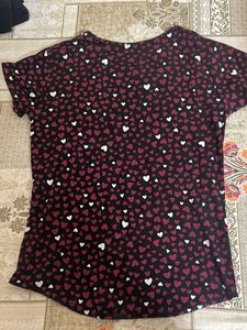 Cute Heart Print T-Shirt