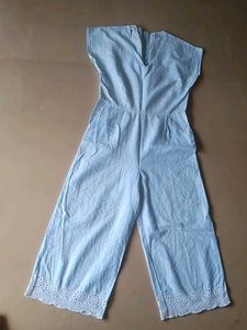Beautiful Jumpsuit Sky Blue With Pockets