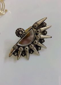 Boho Oxidized Ring with Mirror