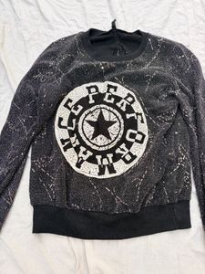 Graphic Print Crewneck Sweatshirt