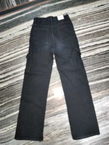Black Cargo Jeans