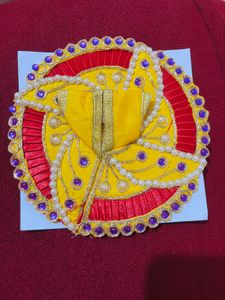 HandcraftedHeavyPearl&amp;StoneWork LadduGopal Poshak