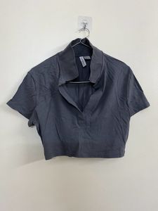 Divided by H&amp;M Cropped Collared Top