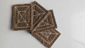 Natural Coir Scrubbers Set