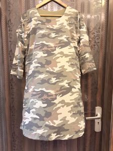 Stylish Camouflage Tunic Top