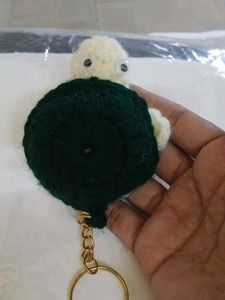 Handmade Crochet Turtle Keychain