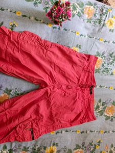 Coral Cargo Pants