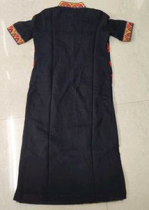 Blue Rose Print Kurta