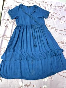 Chic Blue Midi Dress