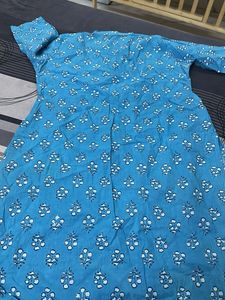 Blue Printed Kurta