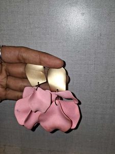 Pink Petal Drop Earrings