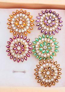 Beautiful Kundan Colourfull 5 Big Rings