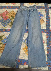 Light Wash Wide Leg Denim Jeans