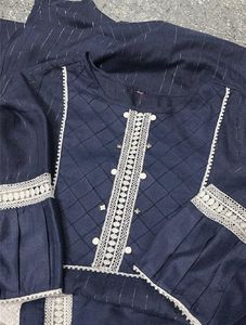 Elegant Navy Blue Kurta Set