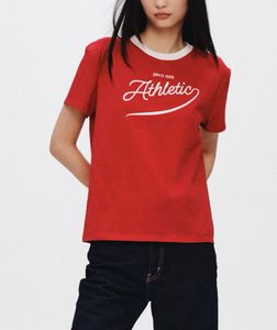 Red "Athletic" Graphic T-Shirt