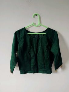 Elegant Emerald Green Blouse