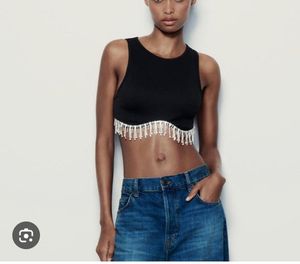 Sparkling Fringe Crop Top