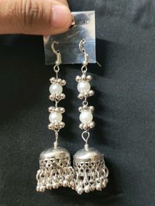 Elegant Pearl Jhumka Earrings